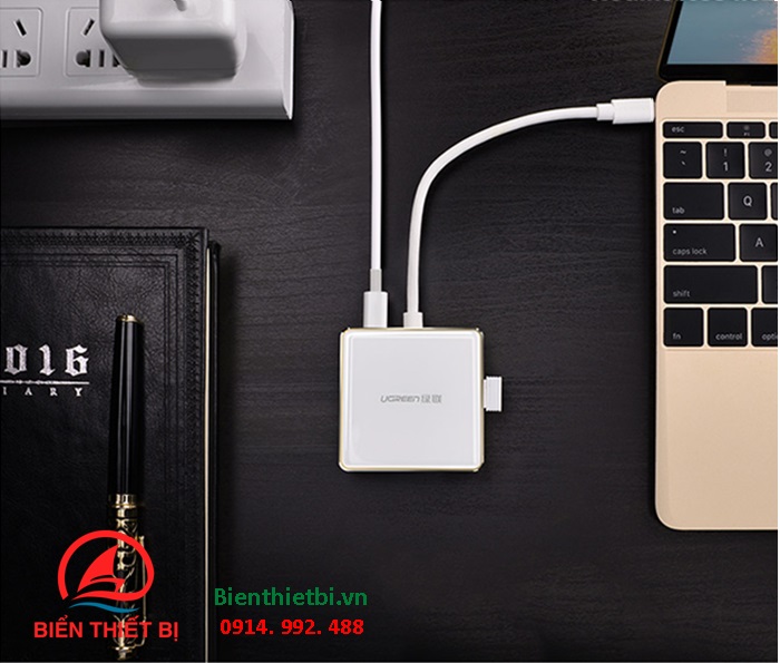 Cáp Thunderbolt 3 ra HDMI 3 cổng USB hỗ trợ sạc USB-C Ugreen 30441