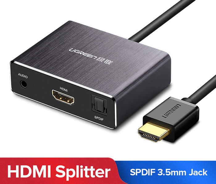 Cáp chia HDMI to HDMI Optical 3.5mm Ugreen 40281