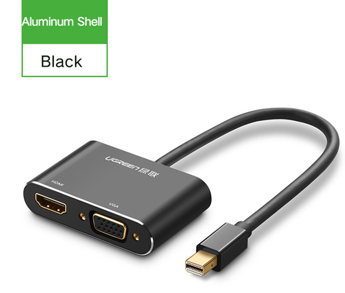 Cáp chuyển đổi Thunderbolt to HDMI VGA Ugreen 20422 vỏ nhôm đen
