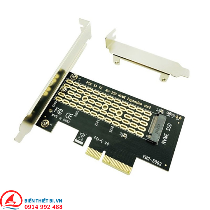Card chuyển đổi SSD M2 NGFF M2 NVMe PCIe to PCI-E 4X - SSU EM2-5002
