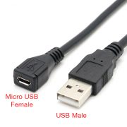 Cáp chuyển đổi USB Male sang Micro USB Female 25cm