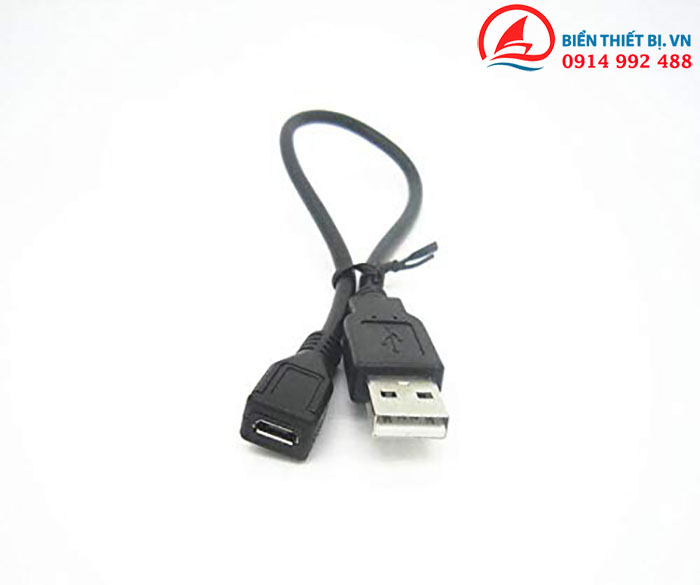 Cáp chuyển đổi USB Male sang Micro USB Female 25cm