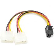 Cáp nguồn 2 IDE 4Pin Molex ra nguồn 6Pin PCI-E cho card VGA