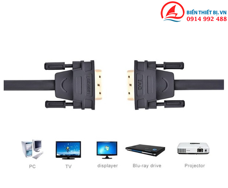 Cáp DVI-D 24+1 Dual Link - 1.5m hỗ trợ Full HD Ugreen 11606