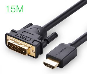 Cáp DVI-D sang HDMI – Ugreen 10166 chính hãng dây dài 15m