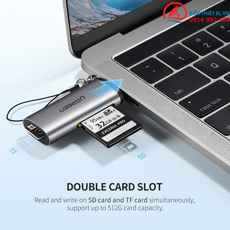 Card Reader USB Type-C cho Laptop, Macbook, Điện thoại, Máy tính bảng