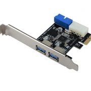 Card PCI-E ra 2 USB 3.0 Hub 19pin Đầu nối nguồn PCI-E 4pin IDE