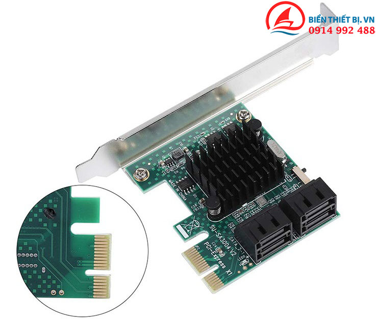 Card PCI-E to 4 SATA III Chipset ASM1061 - Tốc độ 6Gbps