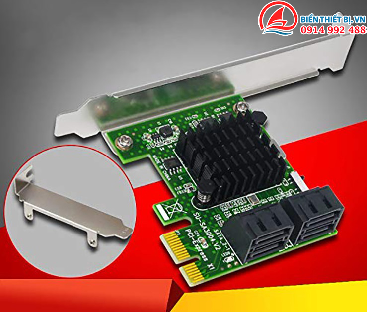 Card PCI-E to 4 SATA III Chipset ASM1061 - Tốc độ 6Gbps