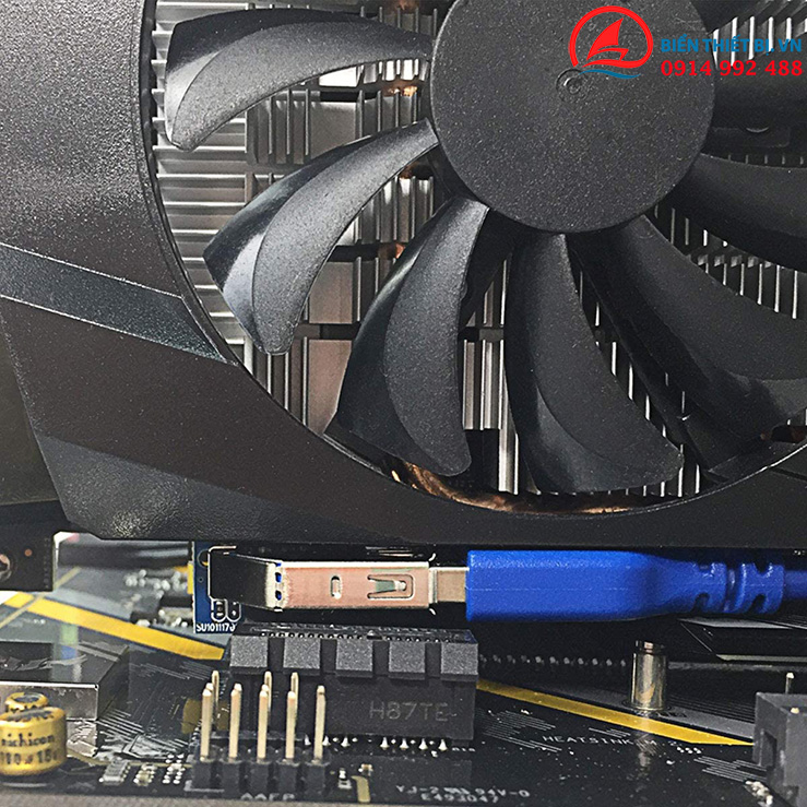 Riser PCIe 1X đến PCIe 1X Cáp USB 3.0 nồi dài 60cm có nguồn phụ