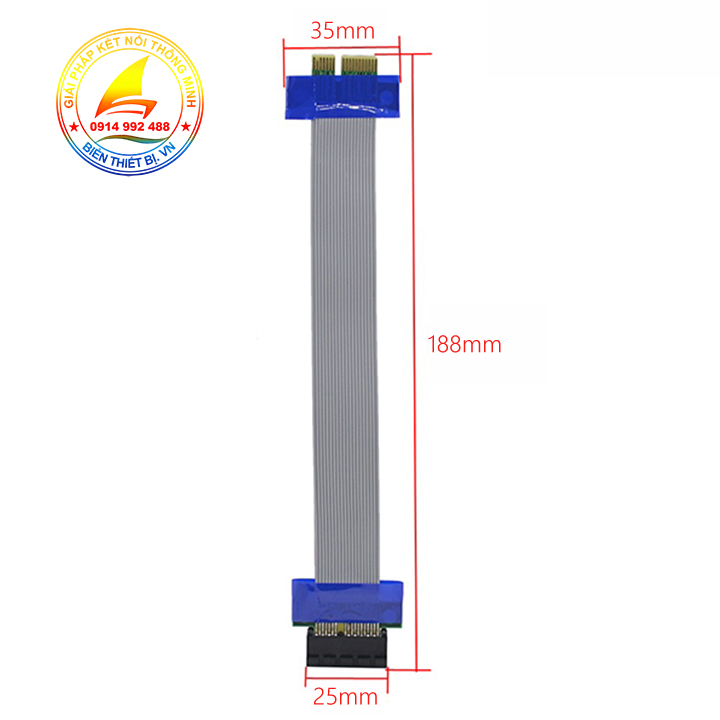 Cáp PCI-E Riser 1X 20cm Nối dài khe PCI-E 1X trên Mainboar