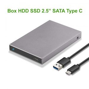 Box ổ cứng HDD SSD 2.5 SATA Type-C Vỏ nhôm
