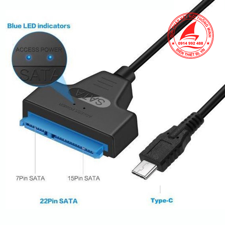 Cáp USB-C sang HDD SSD SATA 2.5 kết nối ổ cứng HDD SSD Laptop