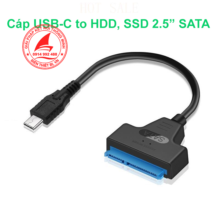 Cáp chuyển đổi USB-C sang HDD SSD SATA 2.5