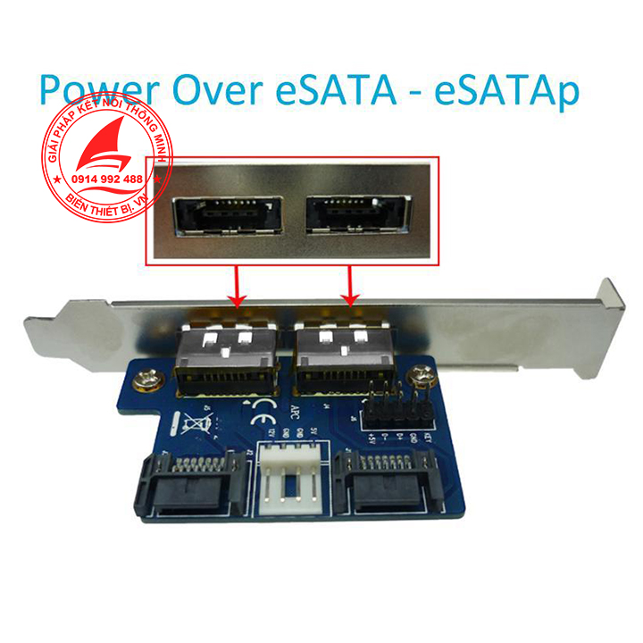 Card eSATAp giao tiếp bao gồm USB và eSATA cho máy tính