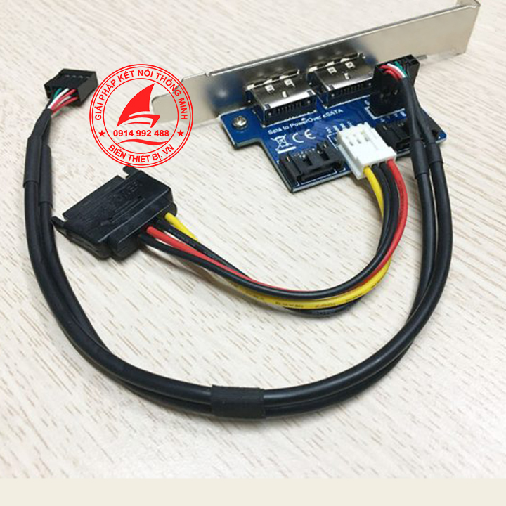 Adapter chuyển SATA ra 2 Power eSATA hỗ trợ nguồn 5V 12V cho PC