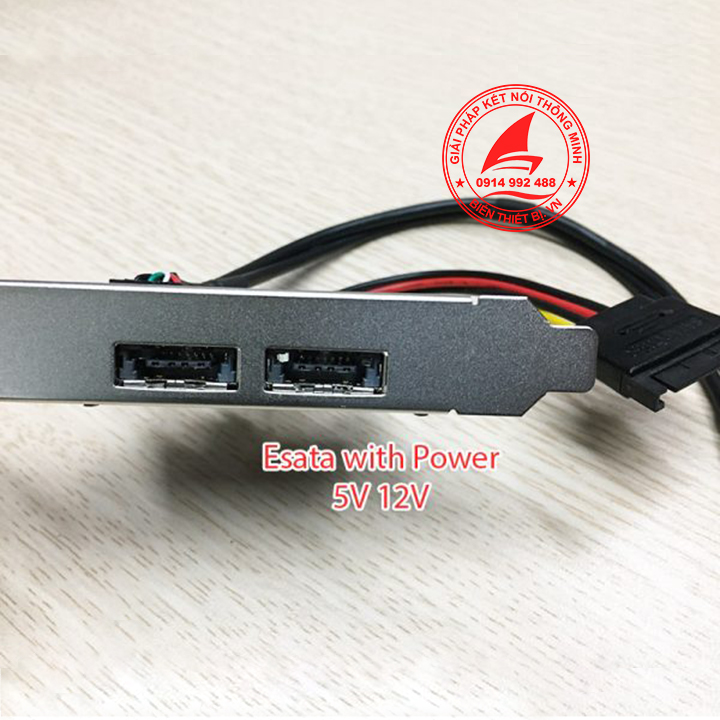 Adapter chuyển SATA ra 2 Power eSATA hỗ trợ nguồn 5V 12V cho PC