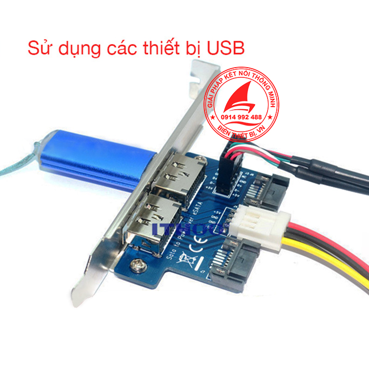 Card eSATAp giao tiếp bao gồm USB và eSATA cho máy tính