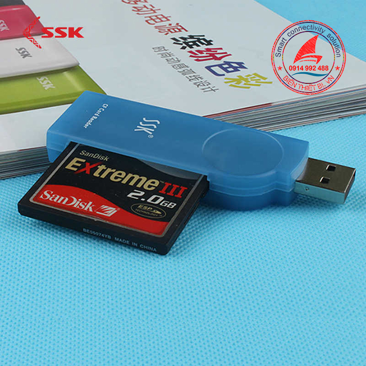 Đầu đọc thẻ nhớ CF USB 2.0 SSK SCRS028