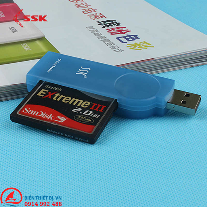 Đầu đọc thẻ CF USB 2.0 SSK - SCRS028