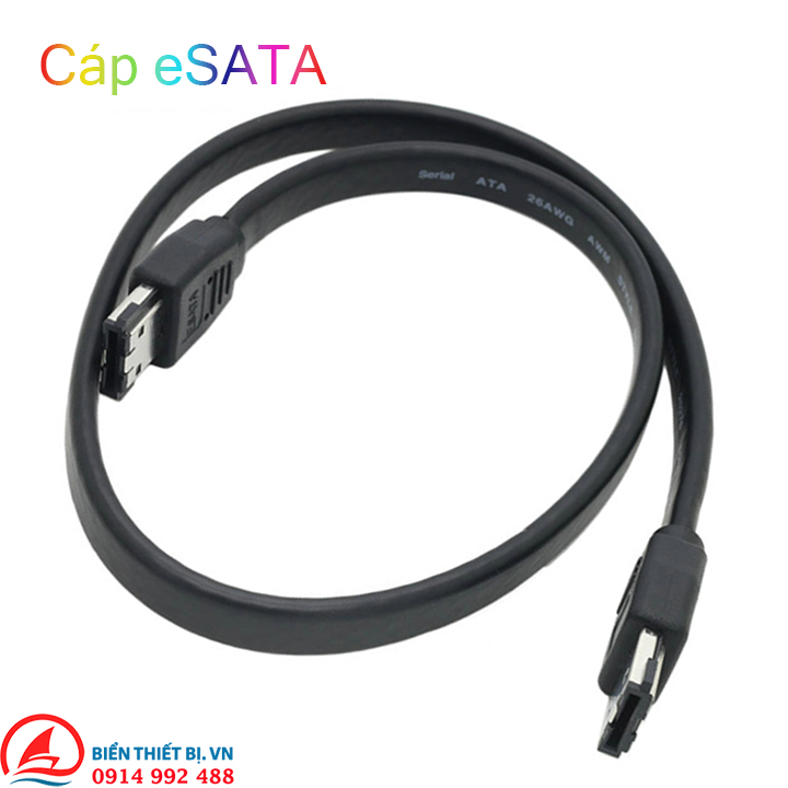 Cáp dữ liệu eSATA to eSATA 1m kết nối HDD 2.5 3.5 inch eSATA 7pin