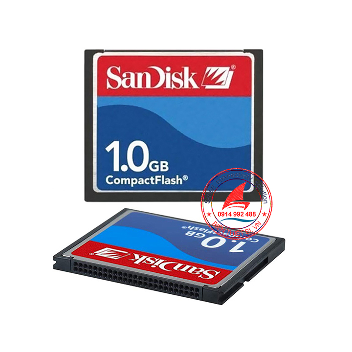 Thẻ nhớ CF 1GB Sandisk CompactFlash memory Card dùng cho máy CNC, máy ảnh SLR kỹ thật số