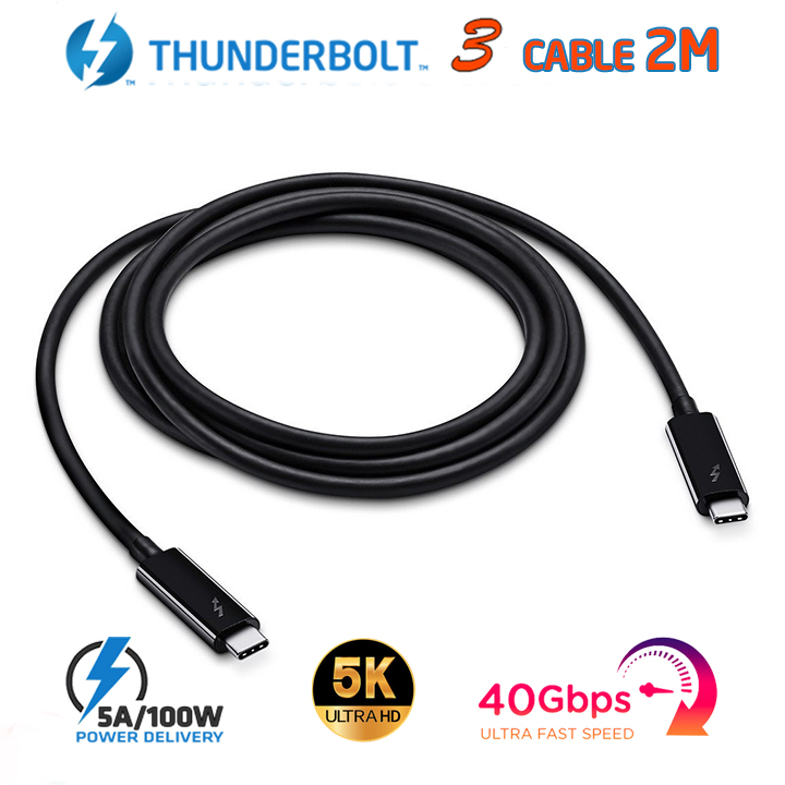 Cáp Thunderbolt 3 LG dài 2m tốc độ 40Gbps hình ảnh 5K 4K@60Hz sạc 5A/100W