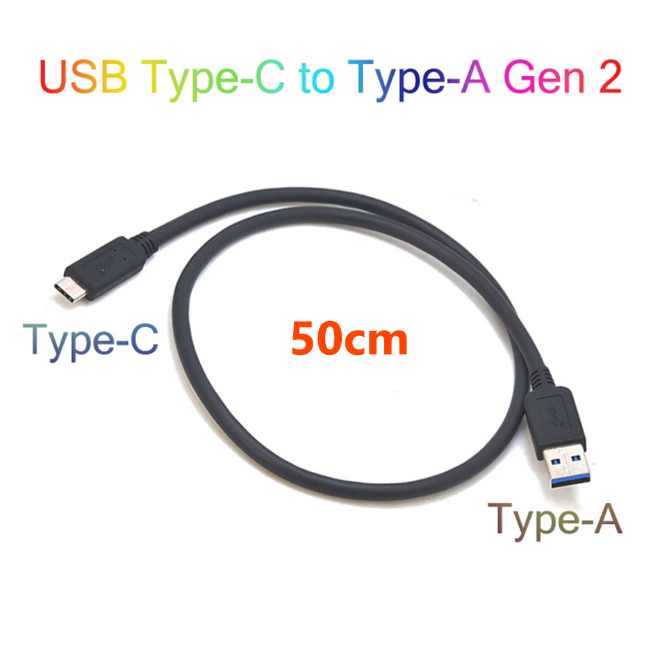 Cáp USB 3.1 GEN 2 Type-A to Type-C, dài 50cm-0.5m, tốc độ 10GB. Dùng cho Box Docking, SSD/HDD Box, Memory card reader