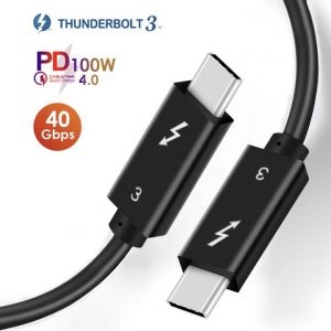 Cáp Thunderbolt 3 tốc độ 40Gbps hỗ trợ 5K 4K@60Hz sạc 20V-5A/100W PD 40Gbps hỗ trợ 5K 4K@60Hz sạc 20V-5A/100W PD