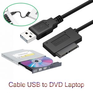 Cáp chuyển USB 2.0 sang DVD/CD Laptop Slimline SATA 13pin (7 + 6pin))