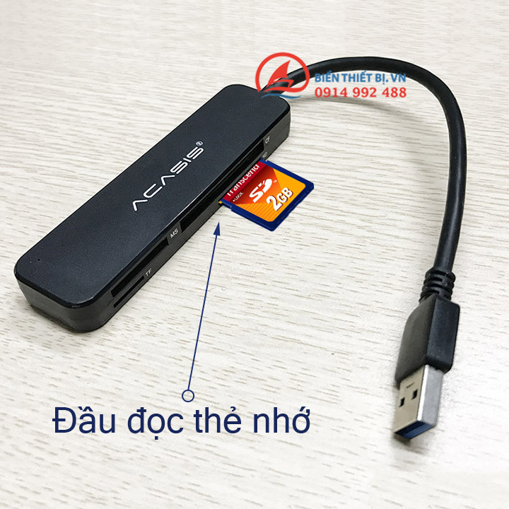 Transcend 2 GB SD Flash Memory Card - USB Card Reader