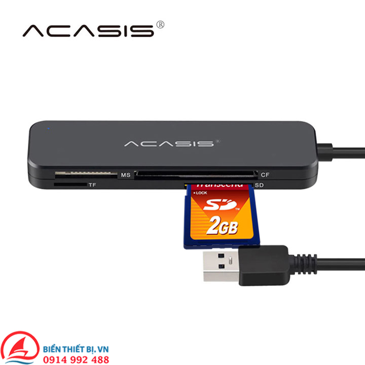 Transcend 2 GB SD Flash Memory Card - USB Card Reader