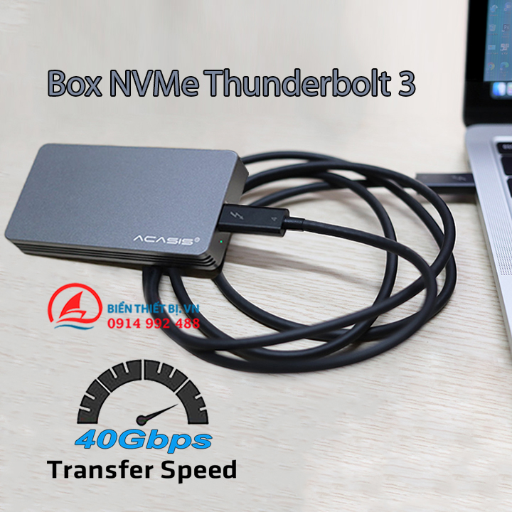 Cáp Thunderbolt 4 dài 1.5M - 2M Tốc độ 40GB, xu6a1t hình ảnh 8K, Sạc 5A/100W PD
