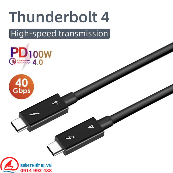 Cáp Thunderbolt 4 dài 1.5M tốc độ 40GB xuất hình ảnh 8K sạc 100W