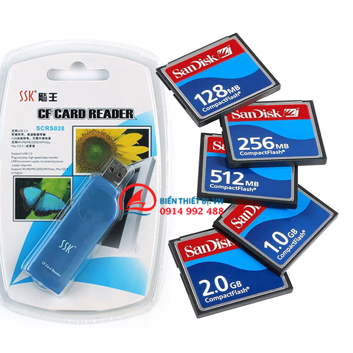 Compact flash memory card for industrial machines - CF card reader