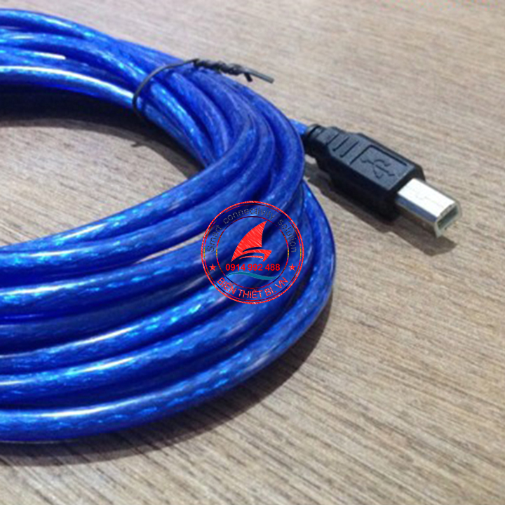 USB 2.0 Type-A to Type-B converter cable 1.5m, 3m and 5m long, connecting Computer, Laptop, Macbook to Printer, HDD Box and MIDI device