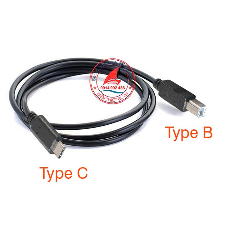 Cáp USB Type C sang USB 2.0 Type B dài 1M / 0.5M (50cm) kết nối Laptop, Macbook với Máy in, HDD Box và thiết bị MIDI