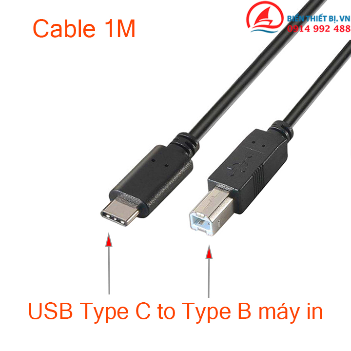 Cáp USB Type C sang USB 2.0 Type B dài 1M / 0.5M (50cm) kết nối Laptop, Macbook với Máy in, HDD Box và thiết bị MIDI