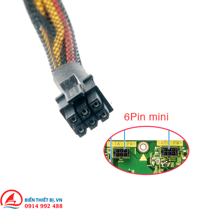 Mini 6 pin power cable to SATA HDD, SSD DVD-R for Dell 3650 3655 3252