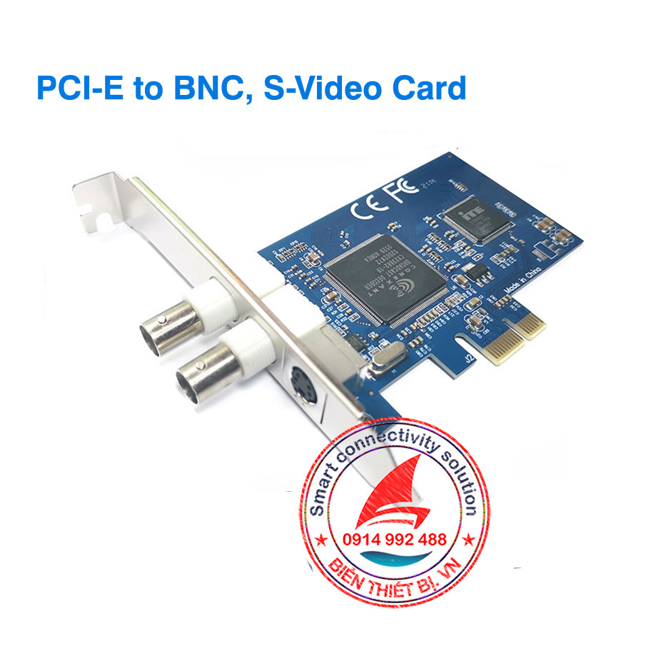 Card PCI-e 1x to 2 BNC AV S-video ghi hình Camera siêu âm nội soi