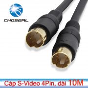 Cáp S-Video to S-Video, dài 1.8M 3M 5M 10M 15M 10M thương hiệu Choseal. Kết nối máy siêu âm nội soi với máy tính, Card ghi hình, Easycapture.