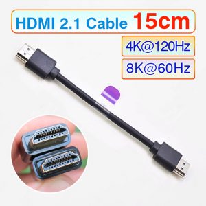 Cáp HDMI 2.1 ngắn 15cm hỗ trrợ 4K 8K cho máy tính PC laptop Tiny PC Raspberry pi DVD Set top box màn hình HDMI Tivi