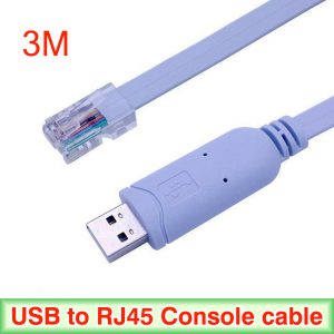 Cáp lập trình Console USB to RJ45 kết nội máy tính PC Laptop, cấu hình Server, Hub Switch, Router cisco