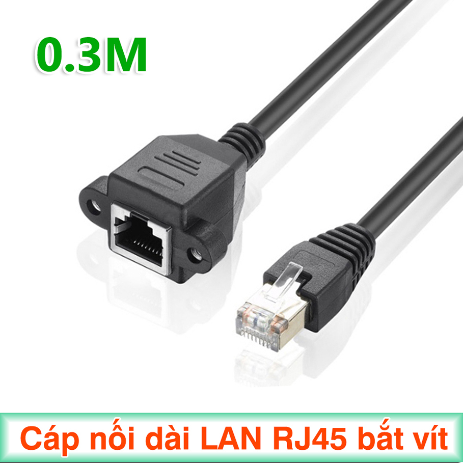 Cáp mạng LAN RJ45 bắt vít 0.3M 0.6M 1M 1.5M 2M 3M 5M cho máy tính PC công nghiệp Laptop, Server, Router, Hud-Switch