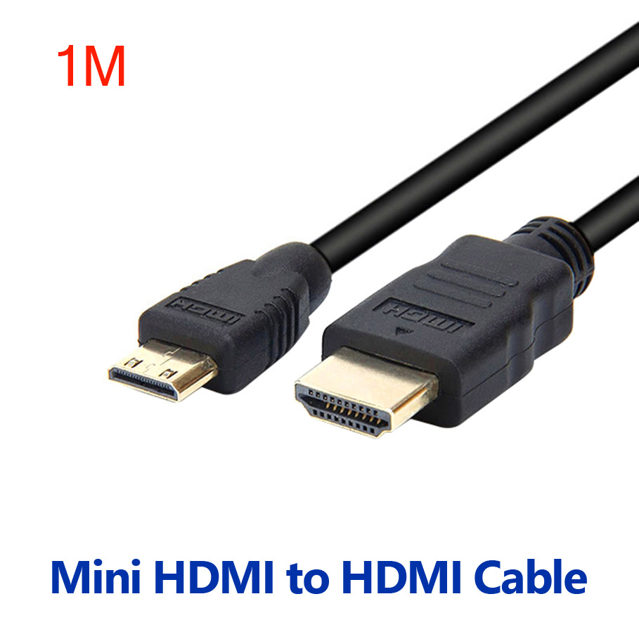 Cáp Mini HDMI sang HDMI 1M cho máy ảnh Table Tivi Box Capture Laptop