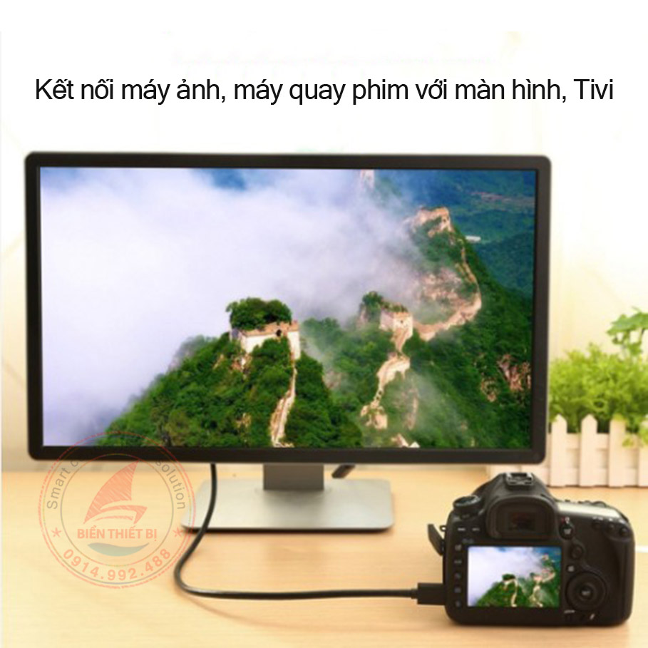 Kết nối HDMI máy ảnh, máy quay phim, Table Tivi box, với máy tính, màn hình LCD, Tivi